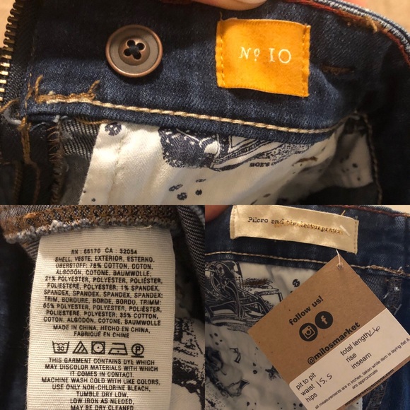 ❌SOLD❌ Pilcro Distressed Denim Midi Skirt size 10 - Picture 8 of 8